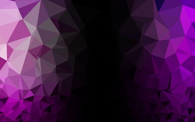 Fototapeta premium Dark Purple vector shining triangular pattern.