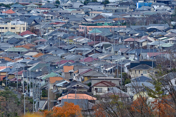 高槻市南平台丘陵地帯の住宅街