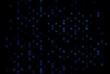 Dark BLUE vector template with circles, rectangles.