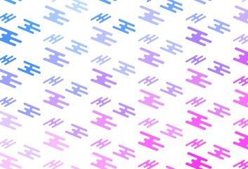 Light Pink, Blue vector pattern with narrow lines.