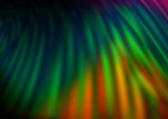 Dark Multicolor, Rainbow vector abstract bokeh pattern.