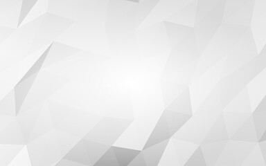 White abstract background. Lowpoly backdrop. Crumpled paper. 3D illustration