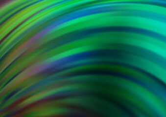 Light Green vector template with bent lines.