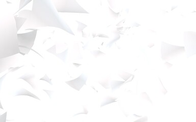Flying sheets of paper isolated on white background. Abstract money is flying in the air. 3D illustration