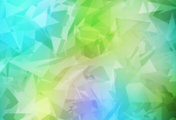 Light Blue, Yellow vector template with chaotic poly shapes.