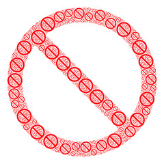 Recursive composition of not allowed. Flat vector not allowed composition is constructed from randomized itself not allowed icons.