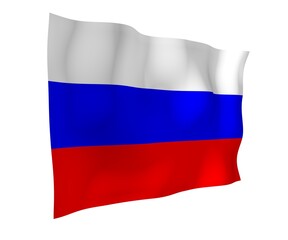 Obraz premium Waving flag of the Russian Federation. The National. State symbol of the Russia. 3D illustration