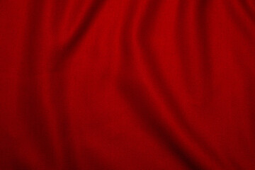 Red silk folded fabric background