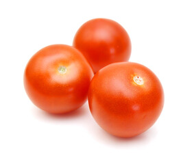 cherry tomatoes isolated on white background 