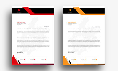 Letterhead template in Abstract style design