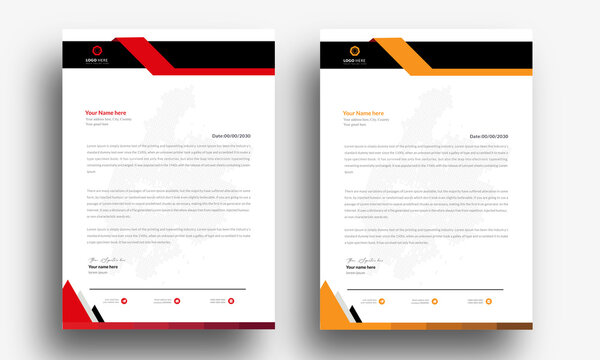 Letterhead template in Abstract style design