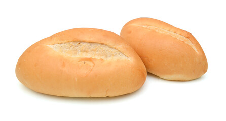 breads isolated on white basingle; stack; bread; white; loaf; bloomer; closeup; crust; diet; brown; snack; horizontal; breakfast; wheat; gourmet; crunchy; traditional; yeast; dinner; texture; ckground