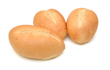 breads isolated on white basingle; stack; bread; white; loaf; bloomer; closeup; crust; diet; brown; snack; horizontal; breakfast; wheat; gourmet; crunchy; traditional; yeast; dinner; texture; ckground