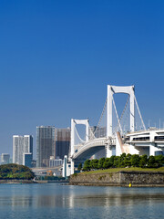 Fototapeta premium 東京都 レインボーブリッジと東京港 