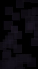 Black abstract background. Backdrop with grey squares. Vertical orientation. 3D illustration