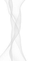 White abstract background. Fluttering white scarf. Waving on wind white fabric. 3D illustration