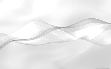 Abstract white background. Beautiful backdrop with white waves. 3d illustration.