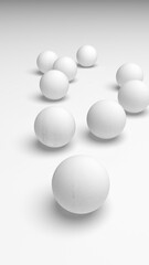 White abstract background. Lowpoly backdrop. Crumpled paper. 3D illustration