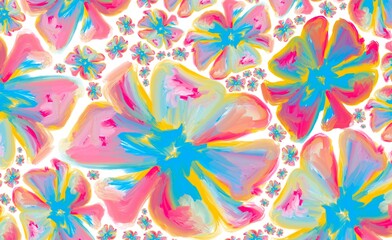 abstract colorful background with flowers
