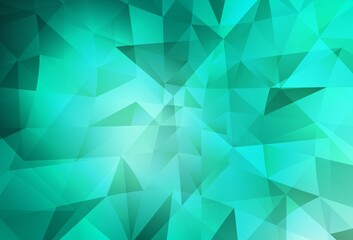 Obraz premium Light Green vector polygonal background.