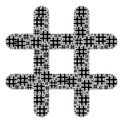 Obraz premium Repeating collage of prison. Flat vector prison collage is composed from repeating itself prison items.