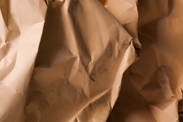 orange creased crumpled paper background grunge texture backdrop