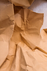 orange creased crumpled paper background grunge texture backdrop