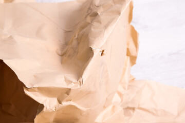 orange creased crumpled paper background grunge texture backdrop