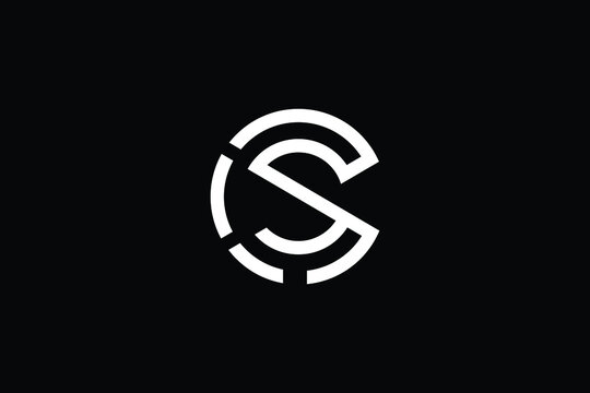 SC logo letter design on luxury background. CS logo monogram initials letter concept. SC icon logo design. CS elegant and Professional letter icon design on black background. SC CS S C
