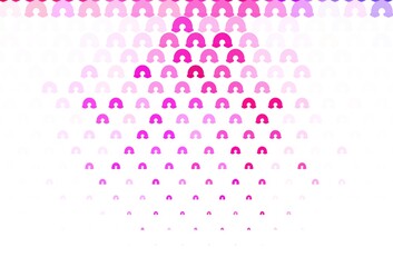 Light Purple, Pink vector texture with rainbows, clouds.