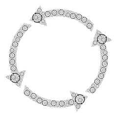 Recursive collage for recycle. Flat vector recycle mosaic is designed of scattered recursive recycle elements.