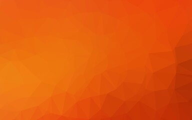 Fototapeta premium Light Orange vector polygon abstract layout.