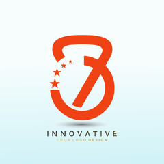 Letter 7 fitness vector logo design, fitness logo design, dumbbell icon, Gym Logo Ideas and Fitness Logo Designs