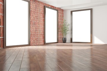 Modern interior design. 3D illustration