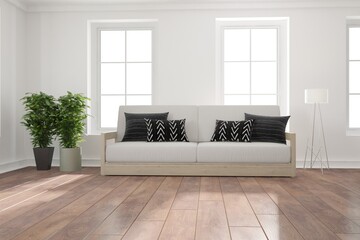 Modern interior design. 3D illustration