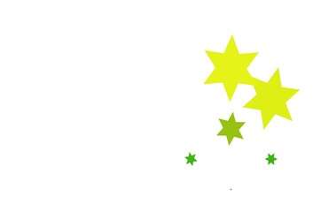 Obraz premium Light Blue, Yellow vector cover with small and big stars.