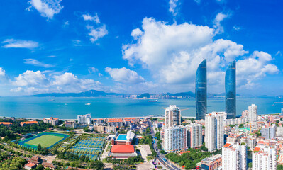 Fototapeta na wymiar Scenery of Xiamen University in Fujian Province, China