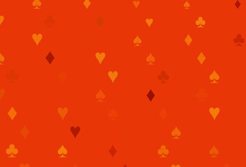Light Orange vector background with cards signs.
