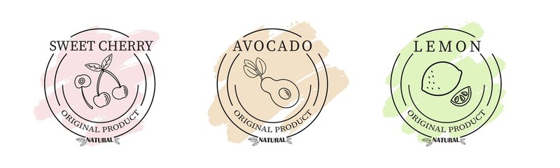 Fruits logo icon vector template illustration © Katisko