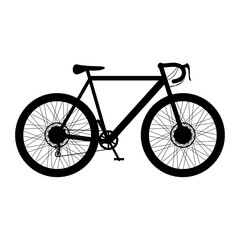 Sports bicycle silhouette illustration