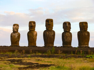 Statues of gods of Easter Island