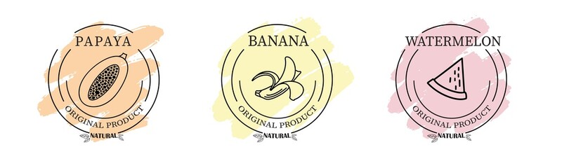 Fruits logo icon vector template illustration © Katisko
