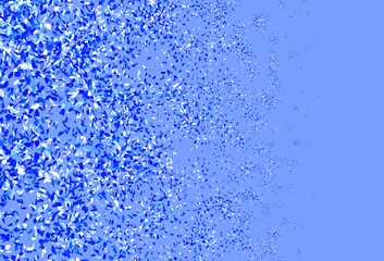 Light BLUE vector doodle pattern with leaves.