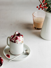 cup of coffee with whipped cream