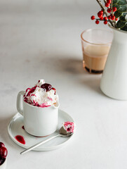 cup of coffee with whipped cream