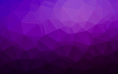 Dark Purple vector blurry triangle texture.