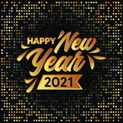 Happy new year 2021 background vector design