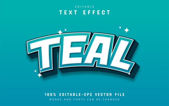 Teal text effect