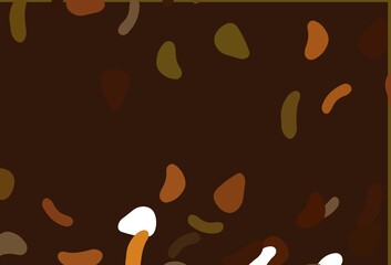 Light Orange vector background with abstract forms.