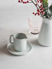 white cup